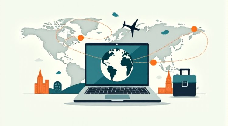 Ilustracao detalhada sobre Trabalho como programador no exterior: o guia completo para realizar seu sonho