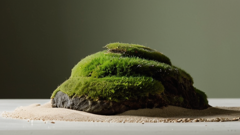 Uma ilustração moderna com formas orgânicas e padrões geométricos integrados em tons de azul suave e verde-musgo, representando o design urbano sustentável.