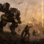 Capa editorial sobre Helldivers 2 Exo Experts Warbond