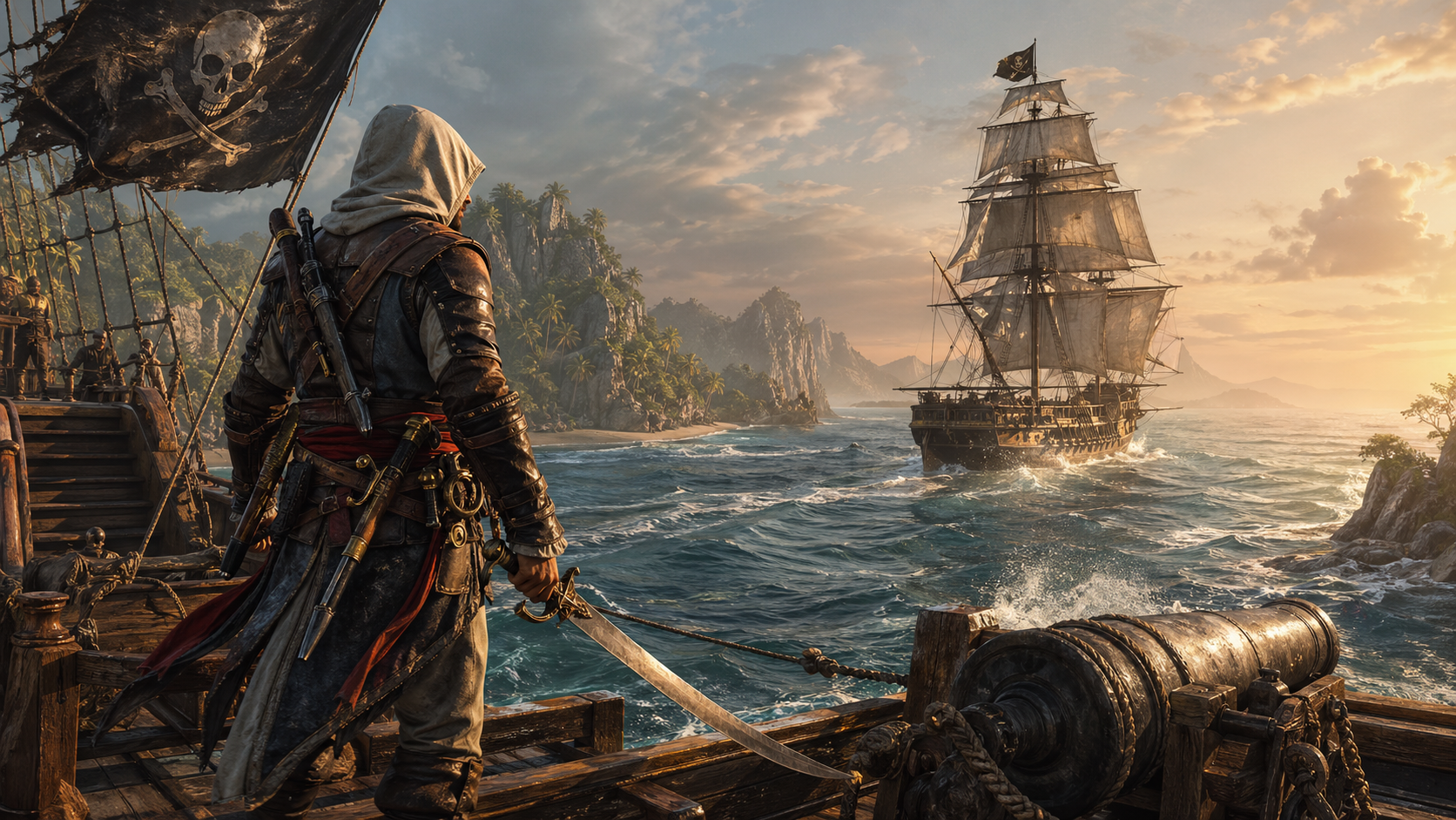 Capa editorial sobre Black Flag Resynced no PS5