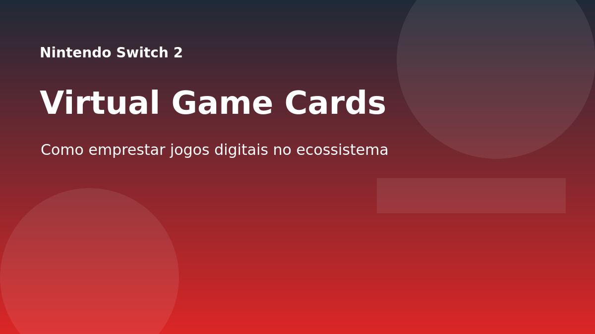 Capa editorial sobre Virtual Game Cards no Nintendo Switch 2.