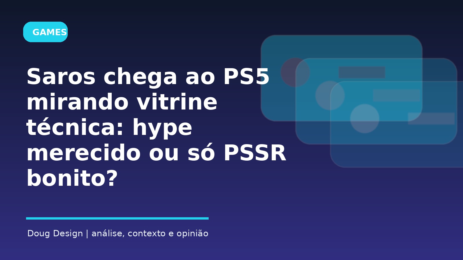 Imagem de capa editorial sobre Saros PS5 Pro PSSR