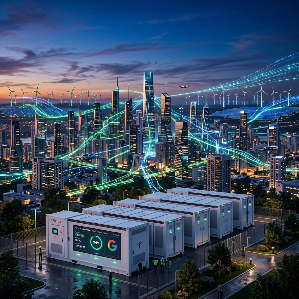Google e Tesla: A coalizão inesperada para reformar a rede elétrica mundial