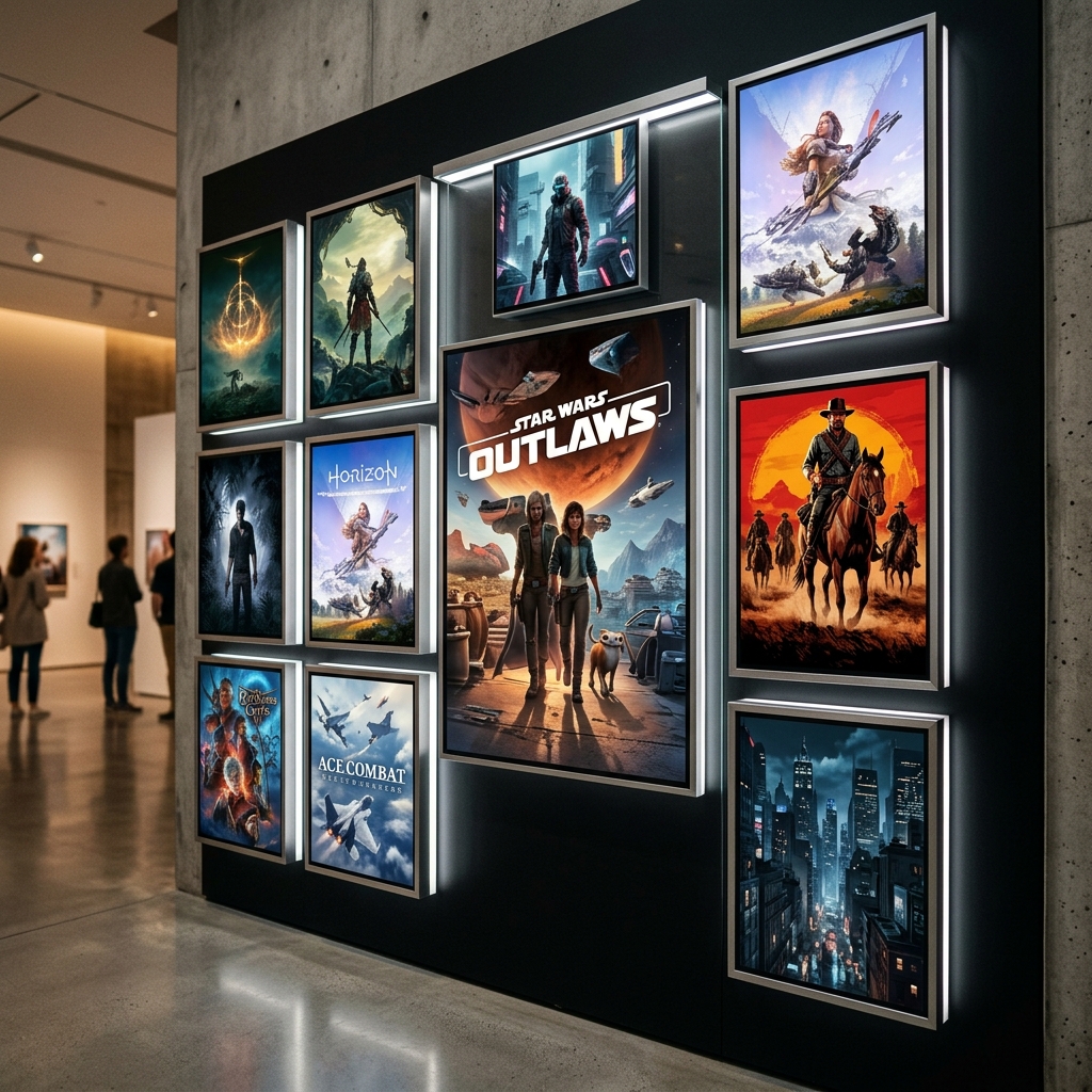 Capa com imagens estilizadas de Star Wars Outlaws e Red Dead Redemption 2 representando as novidades do PS Plus Extra de maio de 2026.