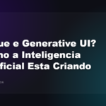 Interface digital abstrata se adaptando de forma fluida e dinamica, representando o conceito de Generative UI.